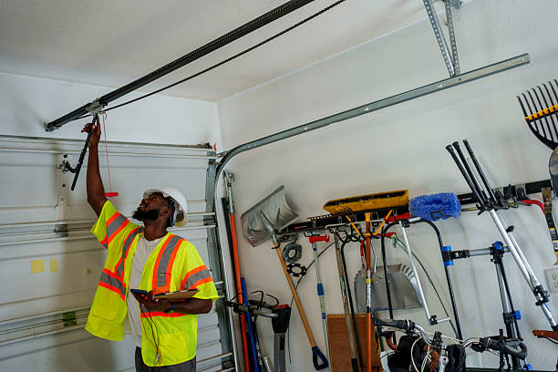 Professional Garage Door Panel Replacement technician working in Edgewood, WA